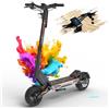 OneSportWay KuKirin T3 Monopattino Elettrico Adulto, Motore Potente e Batteria 48V 15.6Ah Fino 58Km Autonomia, Monopattini Elettrici Fuoristrada con Doppia Sospensione, Illuminazione RGB & Capacità Carico 120Kg