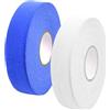 Dwitkul 2 Rotoli Nastro da Hockey Nastro per Bastone da Hockey Nastro Mazze da Hockey Adesivo Nastro Hockey Ghiaccio Nastro Tessuto per Hockey Antiscivolo (Bianco/Blu)