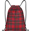 Generic Red Buffalo Plaid Zaino da Palestra Moda Borsa Sportiva Unisex Sacca Sportiva per Spiaggia Uomo All'Aperto 39X46Cm