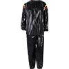 Folpus Fitness Sauna Suit Completo Allenamento Sauna Giacca Pantaloni PVC Elasticizzato Impermeabile Antivento Adatta per Uomini Donne Outdoor Indoor Corsa, Argento XXL