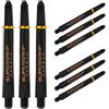 Harrows Set di 3 Freccette in SuperGrip Carbon, 9 aste in Totale, Disponibili in 3 Misure, in Materiale Composito di Carbonio Resistente, Colore Oro Corto
