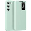 Nshkeji Cover per Samsung Galaxy S23 Plus Custodia Portafoglio Pelle PU Wallet e Porta Carte Case Flip Libro Con Finestra di Visione Notifiche Cover Antiurto Custodia per Samsung S23 Plus 5G Case