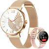 Blackview Smartwatch Donna, Effettua e Rispondi alle Chiamate, Orologio Smartwatch Fitness con 1.26' HD 112+ Sportive/SpO2/Monitoraggio del Sonno/Cardiofrequenzimetro per Android IOS