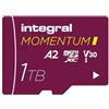 Integral Momentum I - Scheda microSDXC da 1 TB, fino a 210 MB/s in lettura, 180 MB/s in scrittura, V30, U3, A2-4K/5K UHD per GoPro, droni DJI, Action e 360 Cams - Impermeabile, antiurto, robusta