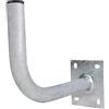 HAMA Supporto per parabole fino a 90 cm, curvato 90°, acciaio galvanizzato,diametro 4 cm, altezza 26 cm, distanza dal muro 26 cm