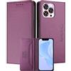 MOJIA Custodia per Oukitel C3 2025, Resistente a Cadute e Graffi, Alta Qualità PU Pelle Stile Portafoglio Cover Folio con Chiusura Magnetica. Dark Purple