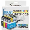 Mondo Stampa Cartucce Compatibili per Brother LC223 Multipack 4 Colori (Nero, Ciano, Magenta, Giallo) Resa 550 Pagine, per Stampanti DCP-J562DW, DCP-J4120DW, MFC-J480DW, MFC-J5320DW, MFC-J680DW, MFC-J