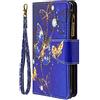 VQWQ Custodia per Huawei P30 Lite, Flip Cover a Portafoglio in Pelle PU Slot per Schede Libro Cavalletto Pieghevole Wallet Case Cordino Cerniera Chiusura Magnetica per Donna Maschio -[03]- Farfalle II