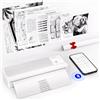 vretti P83 Stampante portatile A4 da viaggio, stampante termica A4 compatibile con Android e iOS, stampante portatile supporta carta termica A4 210 x 297 mm, per casa, ufficio, foto