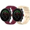 CHULN 2 Pezzis Cinturino Sportivo Compatibile Per Polar Vantage M2, M, Grit X - Silicone 22mm - Beige e Rosso Vinaccia