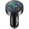 talifoca Caricabatterie da auto USB C con 4 porte, ricarica rapida QC3.0 da 50 W, voltmetro a LED, presa USB da 12 V, per iPhone, tablet Android e Samsung e tutti gli smartphone., SKCC-001