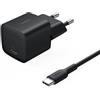 Belkin Caricatore USB-C da 25 W con cavo tipo C da 60 W (1 metro), ricarica rapida USBC PD 3.0 con PPS per Apple iPhone 16 Series, iPad Pro, Samsung Galaxy S25, Nintendo Switch e altri, nero