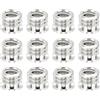 PATIKIL 12 Pezzi Adattatore Filettato Femmina 1/4 A Maschio 3/8 Argento