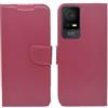 KEJI Cover Custodia Libro in Pelle Portafoglio con Supporto Flip Caso Supporto Stand Chiusura Magnetica TCL 405 / TCL 406 / TCL 408/TCL 406S Elegante (FUCSIA)