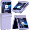 NINKI Cover per Motorola Razr 50 con protezione dello schermo, cover per moto Razr 2024 con protezione di cerniera, protezione solida custodia per moto Razr 2024, elegante custodia per moto Razr 50,
