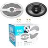 GK SOUND KIT SET PER BOSS AUDIO SYSTEMS MR690 ovali 2 vie 6 x 9 15 x 23 cm 175 watt rms 350 watt max 4 ohm impermeabili mare piscina barca hotel, a coppia + accessori omaggio