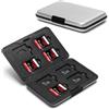 GZRXIOUS 8 Slot per Schede di Memoria Porta SD Card Custodia per Schede Sd/TF Portatile per Schede SD Custodia Protettiva In Alluminio Impermeabile E Resistente per 8 SD E 8 Schedes TF