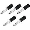 Generico Adattatore Jack da 6.3 a 3.5 Mono a Presa Stereo 3.5mm, Convertitore Audio Maschio 6.35mm per Mixer, Chitarra e Amplificatore, Kit 5 Pezzi