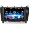 Erisin 8-Core 4GB+64GB Android 16 Autoradio Bluetooth GPS Navigatore per Mercedes CLK W209 C209 A209, 8 pollici Schermo IPS con CarPlay senza fili Android Auto WiFi 4G DSP USB DAB+ RDS TPMS Canbus