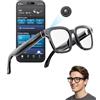 ONKELYIM Occhiali Intelligenti Con Fotocamera e Bluetooth, 8 MP, 32 GB, HD 1200p, Con Funzionalità di Registrazione Foto/Video/Audio, Traduzione in Tempo Reale, Assistente Vocale e Riconoscimento Degli Oggetti