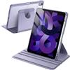 JETech Custodia Rotante SOLO per iPad Air 11 Pollici M4/M3/M2 (2026/2025/2024), iPad Air 5/4 (2022/2020 5a/4a 10,9) con Portapenne, Protezione con Rotazione a 360 Gradi Supporto Cover (Viola)