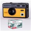 KODAK DA00258 - Confezione per fotocamera KODAK i60 e 1 pellicola a 100 ISO a 36 pose, obiettivo ottico da 31 mm, adatto per pellicole ISO 200/400/800, per pellicole a colori da 35 mm, giallo