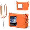 Jiziya Custodia in silicone per DJI Osmo Action 6 - Set con copriobiettivo, fascia corta e cinghia di trasporto, resistente agli urti, antigraffio, su misura, protezione completa per la vostra action camera
