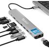 Plugable Hub USB-C 9 in 1 con alimentazione da 140 W