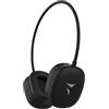 TECHMADE Mini Cuffie Wireless Bluetooth 5.4 Compatte e Leggere con Jack 3.5 mm, Audio Stereo, Controlli Integrati, USB-C, Portata 10 m (NERO)