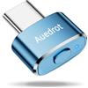 AUEDROT Mouse Jiggler USB-C non rilevabile Mover con pulsante interruttore, mouse in metallo, mouse, jiggler con 2 modalità jiggler, senza driver, plug & play, mantiene il computer/computer portatile