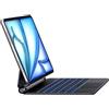 Earto Magic Keyboard per iPad Air 11 pollici (M4 2026/M3 2025/M2 2024) e iPad Air 10,9 pollici (4a 5a Gen), 7 colori retroilluminati, Trackpad multi-touch, nero
