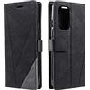SONWO Cover per OnePlus 9, Flip Caso in PU Pelle Case Cover Portafoglio Custodia per OnePlus 9, [Kickstand] [Slot per Schede], Nero