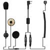 Retevis Auricolare per Casco da Motociclista, Auricolare Radio Bidirezionale Compatibile RT24 RT27 RT618 Baofeng UV5R 888S, con Dito PTT e Microfono (1 Confezione)