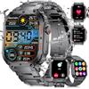 LIGE Smartwatch Uomo, Orologio Intelligente Fitness con Chiamate Bluetooth,1.96 Militari Smart Watch Tracker Attività con 100+ Modalità Sportive per Cardiofrequenzimetro,SpO2,Android iOS 2024