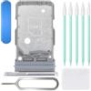 ZHUROUPU per Galaxy S21 Doppio Slot per SIM, Ricambio per Galaxy S21/S21 5G 6.2 Pollici 2021 SM-G991B/DS SM-G990F/DS, Guarnizione in Gomma per Slot Doppia SIM con Strumenti di Riparazione (Grigio)