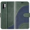 BoxTii Cover per Samsung Galaxy Note 10 Plus/Galaxy Note 10 Plus 5G, Custodia in PU Pelle Portafoglio per Galaxy Note 10 Plus, Magnetica Cover a Libro con Slot per Schede, Verde
