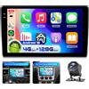 VECHTEL 4G&128G 9 Autoradio per Ford Transit 2009-2016/ Ford Focus 2005-2008 con Carplay Android Auto Wireless Android 15,Bluetooth RDS/FM Radio,Wi-Fi GPS Navi,Telecamera posteriore AHD