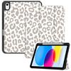 Deokke Custodia Cover Custodia iPad (A16) 11a Generazione 2025 /iPad 10a Generazione 2022,Supporto Della Penna Soft Back Automatico Sleep/Wake Cover Ragazze Donne(Ghepardo leopardato Bianco)