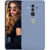 Kaywzo Cover per Huawei Mate 10 Pro,Custodia in Silicone TPU Liscio di Morbido con Modello Cardiaco,Design Minimalista,Ultrasottile Donna Antiurto Case Cover,Blu