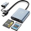 ROCKETEK Lettore di schede CFexpress Tipo A e SD USB3.2 Gen2 10Gbps,Alluminio USB-C a USB-A CF express Type-A & SD Card Reader Lettore SD Adattatore Lettore CF express TypeA per Windows/Mac OS/Linux/Android