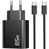 CREAPICO 60W/65W Caricatore USB C Rapido per Samsung Galaxy S26 Ultra S25 S24 S23 S22 FE 5G A56 A55 A54 A16, Note 20 10, Tab S11 S10 S9, Caricabatterie Carica Batterie Cellulare Fast Charger + 2M Tipo C Cavo