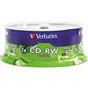Verbatim CD-RW 80MIN 700MB 4X-12X High Speed Branded 25pk Spindle