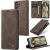 Ottcooed Cover per Samsung Galaxy A55 5G Custodia, Cover Pellicola a Libro Portafoglio in Pelle Porta Carte Protettiva Slot per Scheda Flip Case Wallet Case con Samsung Galaxy A55 5G, Caffè