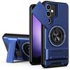 HAONANDE custodia per Samsung Galaxy A14 4G/5G con ring stand magnetico, cover militare antiurto con protezione fotocamera scorrevole compatible with MagSafe ricarica wireless Blu