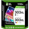 RUDGUZ 303XL per HP Envy Photo 6220 stampante A4 WiFi fronte/retro automatica multifunzione (stampante fotografica, scansione, copia) per PC e smartphone, nero