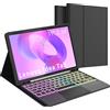 VANKEYPAD Custodia con tastiera per Lenovo Idea Tab 11 pollici 2025 : Tastiera retroilluminata Rainbow con touchpad intelligente - Idea Tab 11 tastiera wireless rimovibile con Layout italiano QWERTY