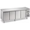 Ristoattrezzature Modello: 124440040122257,Tavolo congelatore refrigerato 4 porte in acciaio inox -18 -22 °C 223x70x86h cm a basso consumo energetico tropicalizzato - QN