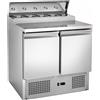 Ristoattrezzature Modello: 124460023402020,Banco frigo saladette con piano in acciaio inox 2 porte 90x70x97h cm 5 GN 1/6