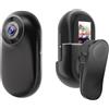 OBEST Action Cam,1080p HD fotocamera subacquea Sportiva 30M/98ft Impermeabile,Mini Action Cam 360° con TF da 128G,Telecamera Moto Portatile,Bodycam,Vlog Camera,Telecamera Casco Moto,Nero (2)