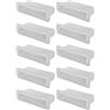 cyclingcolors 10x Supporto per doga doghe da incasso 48 × 8 mm plastica per rete letto telaio in legno terminale letto mobile fissaggio a incastro, bianco